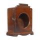 Little old wall showcase box has clock patina of origin india