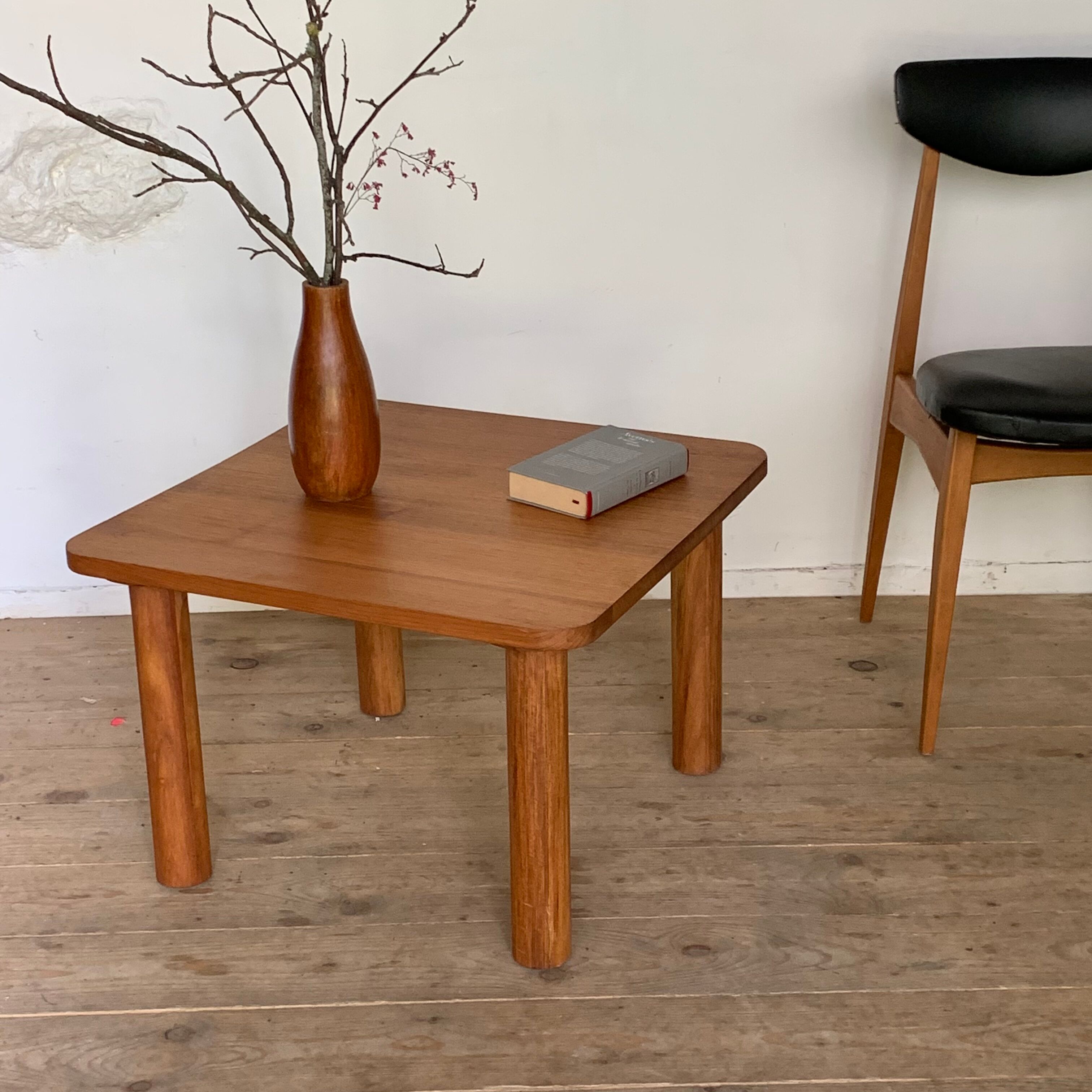 Vintage teak square coffee table