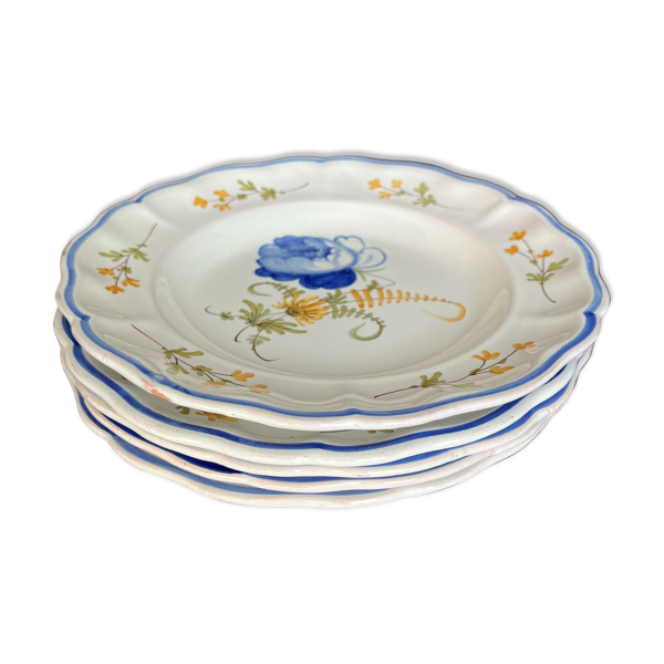5 assiettes en faïence