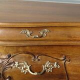 Coffin-style chest of drawers in walnut