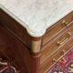 Louis XVI commode in mahogany with a marble top from the 1950s.