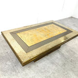 Vintage brass coffee table by Rodolfo Dubarry, 1970s
