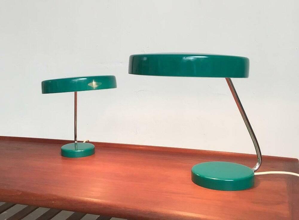 Mid-Century German Minimalist 6658 Table Lamps from Kaiser Idell / Kaiser Leuchten, 1960s, Set of 2