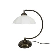 Banker's lamp - table lamp - opaline glass - brass - 3rd quarter of the 20t