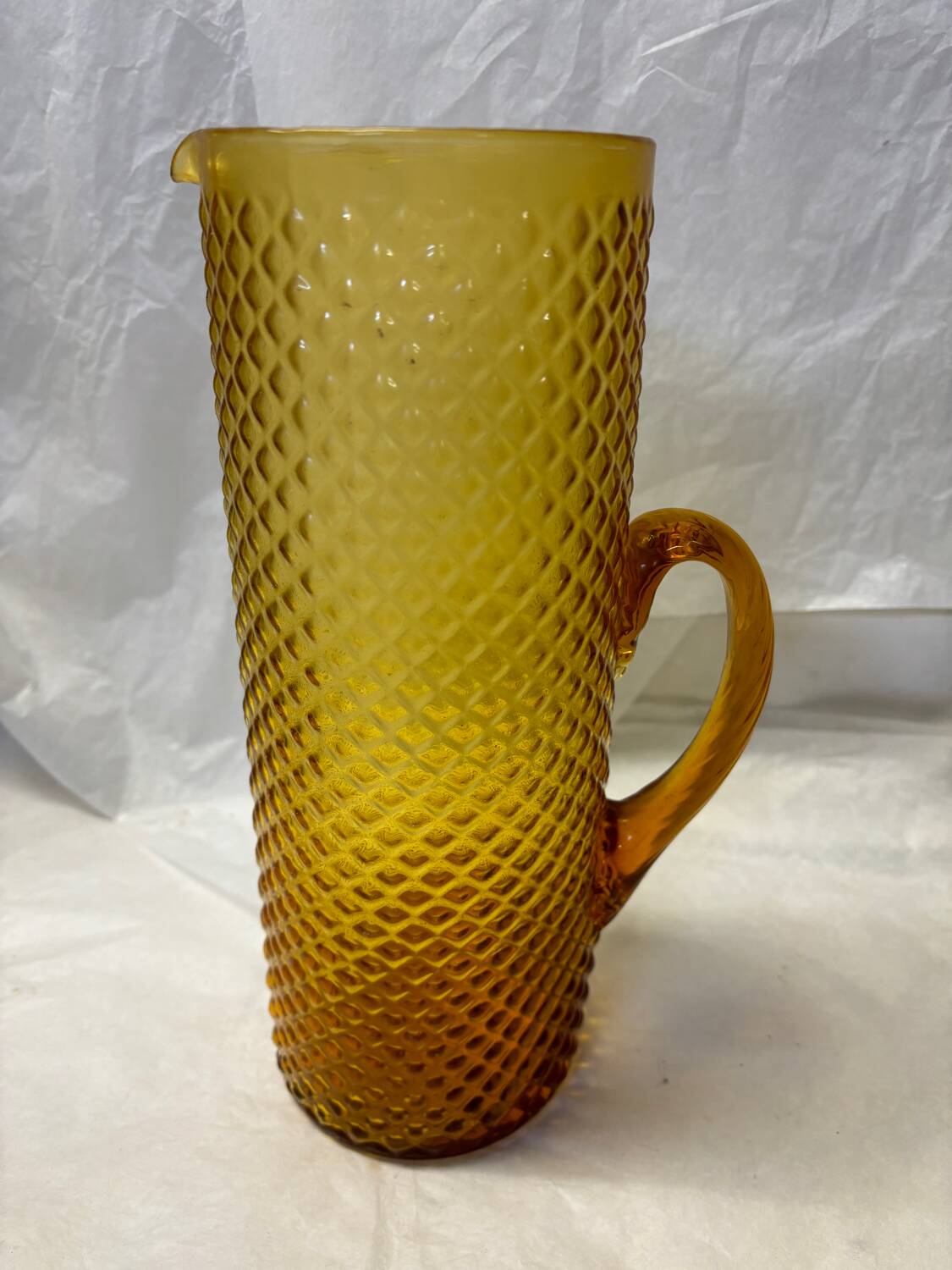 Amber glass carafe