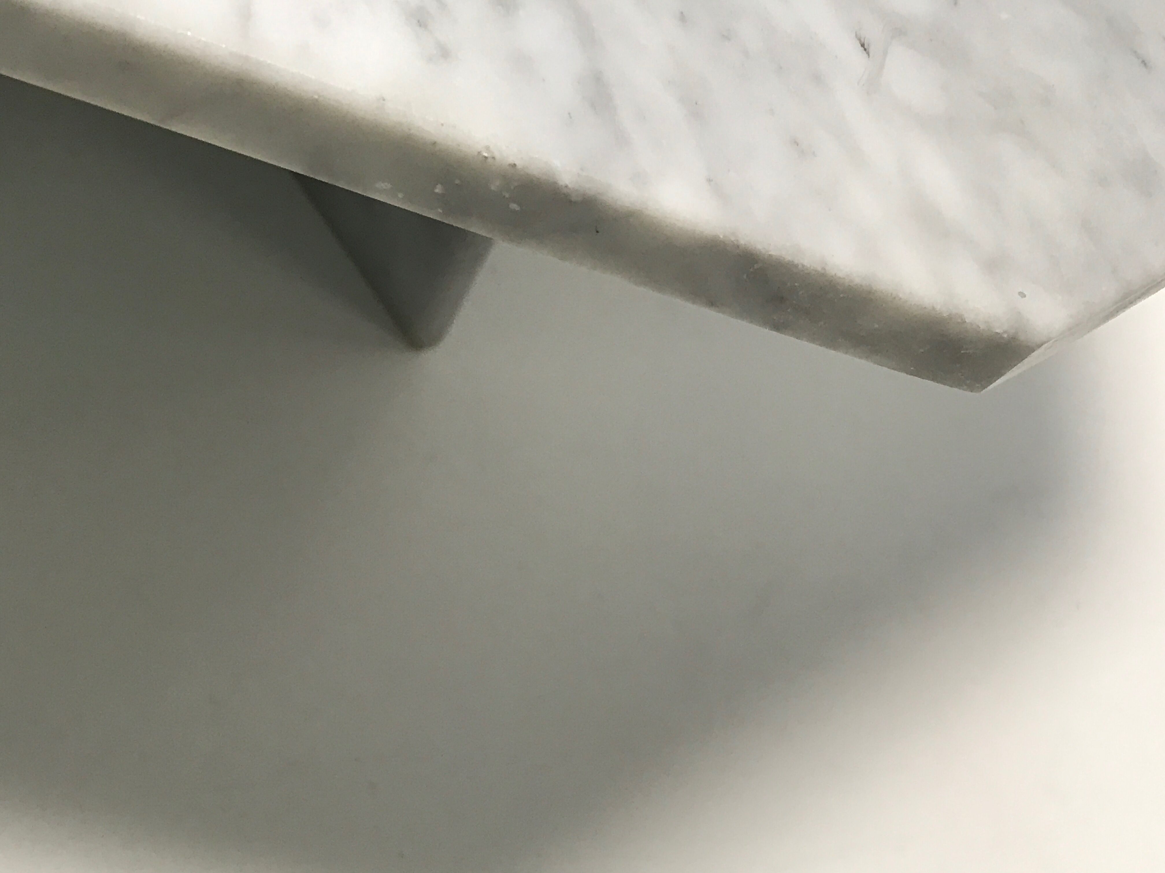 White marble hexagon coffee table, Germany, 1980s