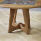 Guéridon/coffee table in oak by Guillerme and Chambron and ceramic by Danikowski for Votre Maison 1950s.