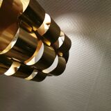 Danish hanging lamp from the 70s, in thin cut metal.