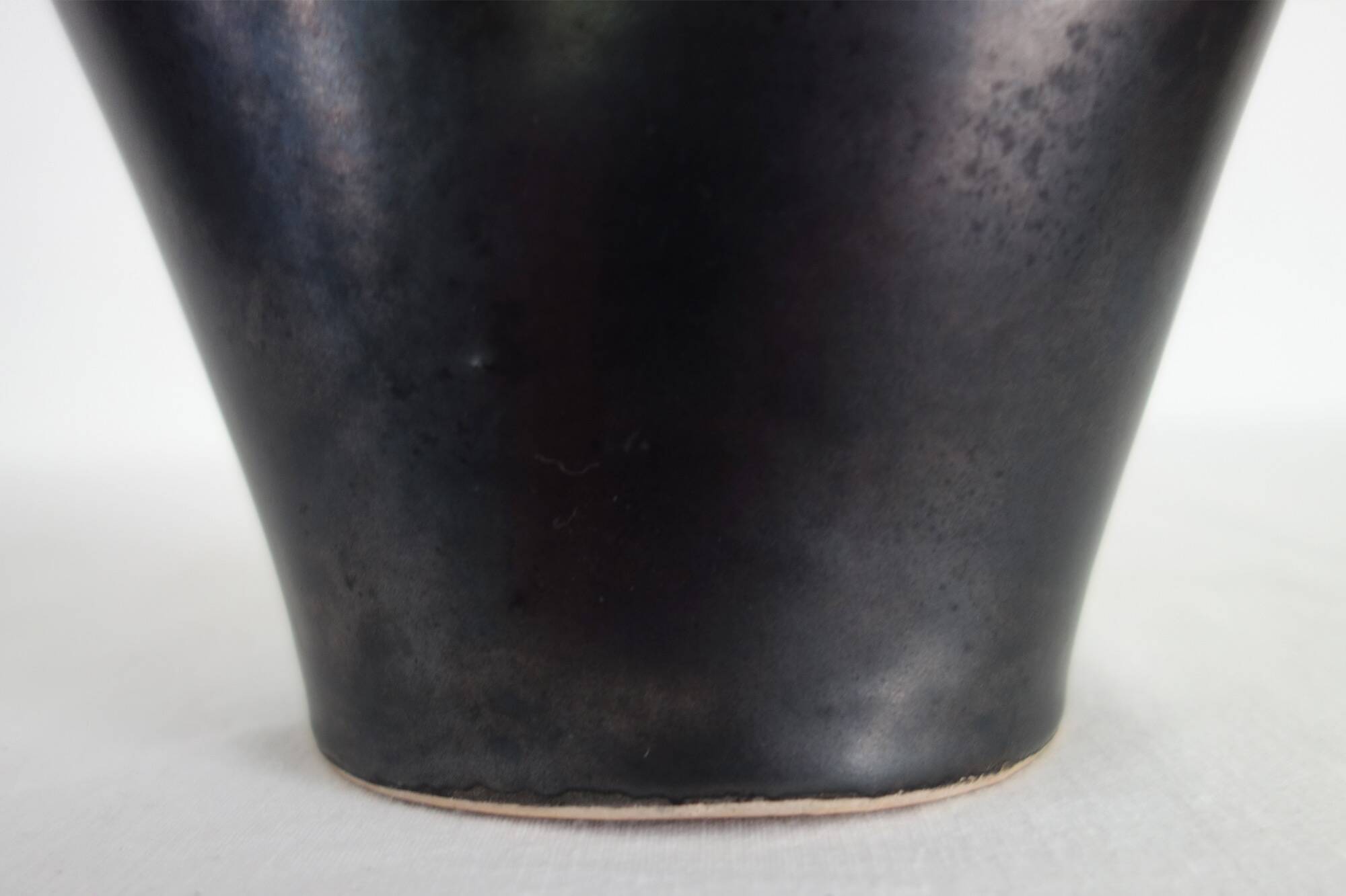 Two-tone Elchinger ceramic vase from the 1960s