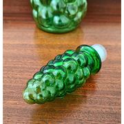 Bouteille/carafe Genie en verre à bulles vert Empoli vintage