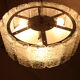 2 ice hanging lamps Doria Leuchten silver 40 cm