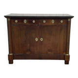 Buffet Empire début XIXème en acajou et dessus marbre noir