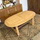 Extendable farmhouse table in solid oak