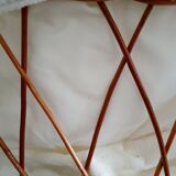 1970s rattan cradle/bassinet with hood and arch