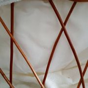 1970s rattan cradle/bassinet with hood and arch