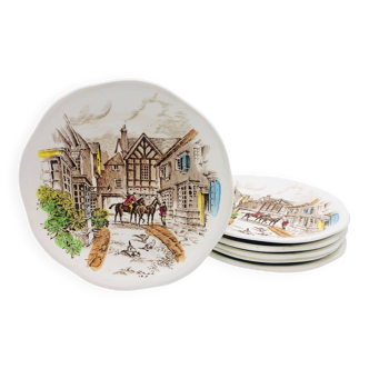 6 “gien” dessert plates, ludlow model