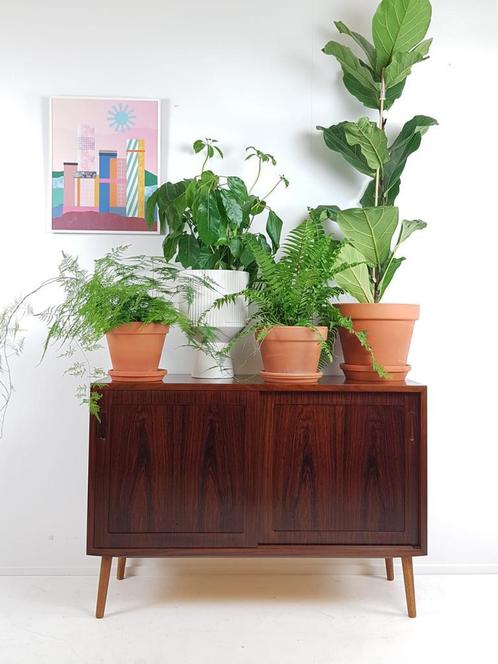 Danish vintage furniture with rosewood sliding doors Hundevad