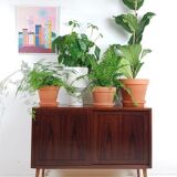 Danish vintage furniture with rosewood sliding doors Hundevad