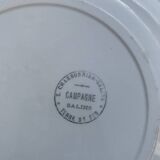 6 flat plates E. Charbonnier, Salins, Terre de Fer, countryside model, made in France, vintage