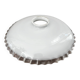 Vintage pendant lamp in white opaline with a scalloped effect.