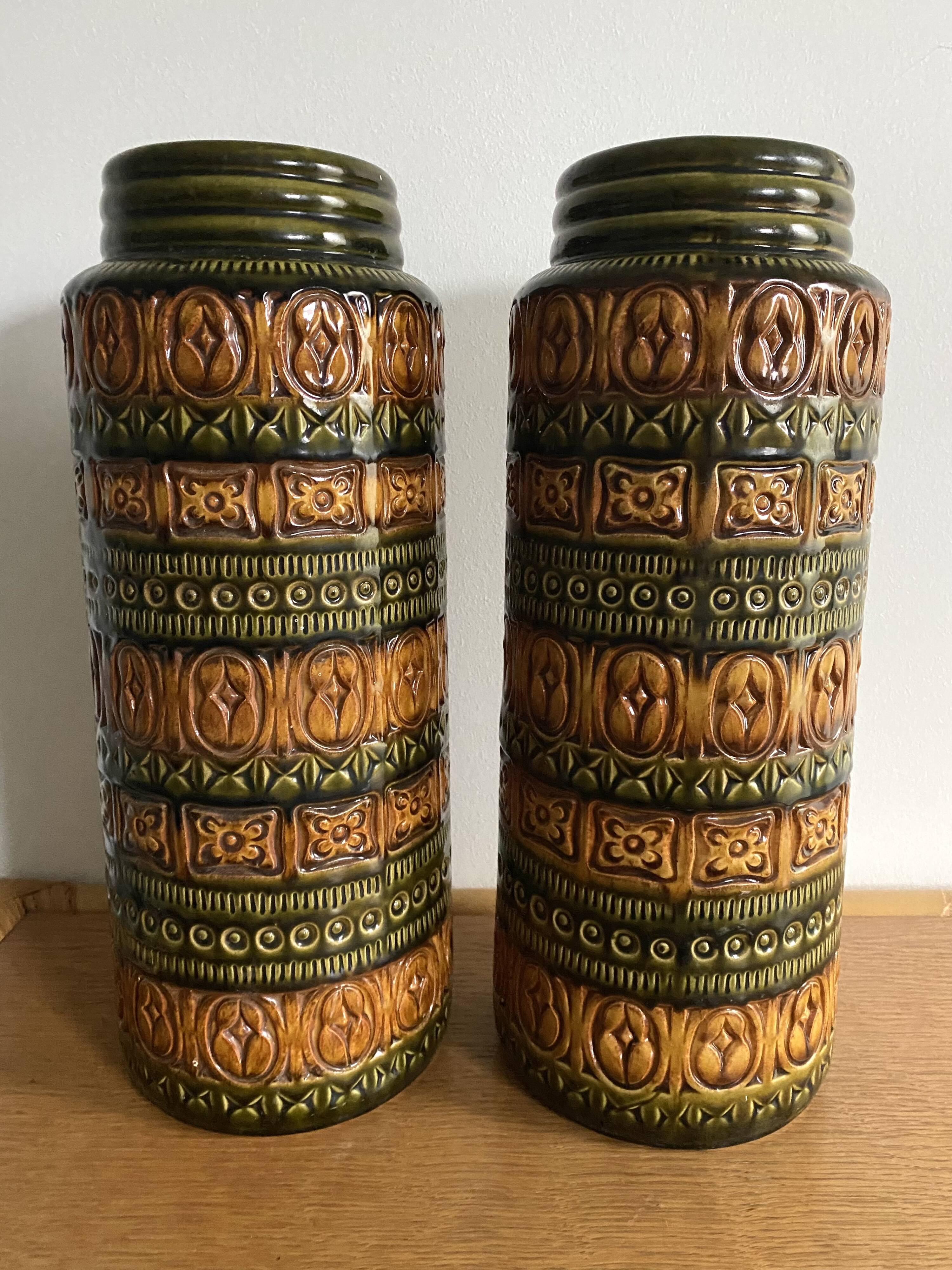 Pair of West Germany vases 40 cm, 1970s