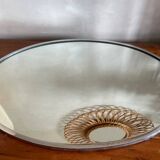Large oval mirror with chrome surround