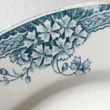 Set of 6 flat plates, Saint Amand model Suzanne, floral decoration