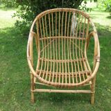 Adult 60s rattan armcchair