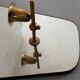 Pair of brass wall lights with mirrors, mid-20th century, Italy, 1960.