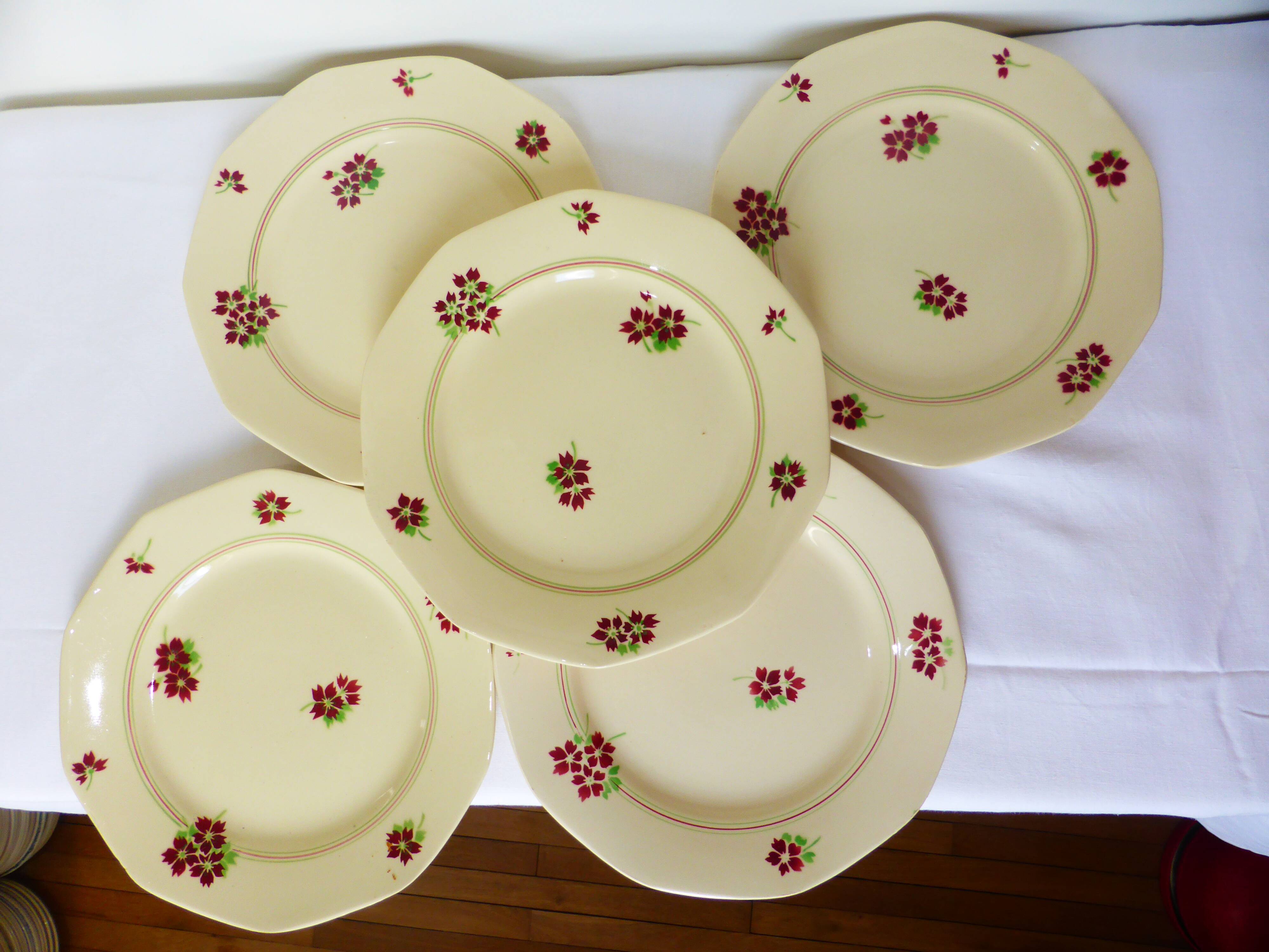 5 flat plates from the Moulin des Loups and Hamage model Paul 220539