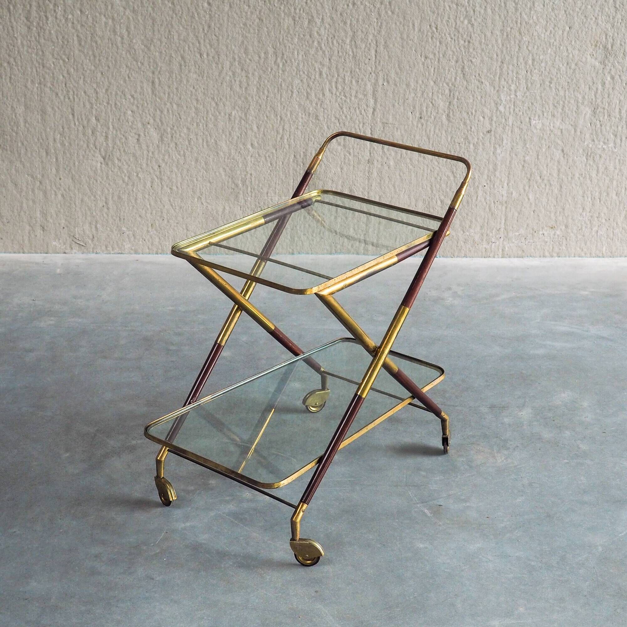 1950s Italian Bar Trolley, Attributed to Cesare Lacca