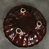 Ceramic fruit bowl centrepiece with grape cluster decoration, numbered.