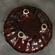 Ceramic fruit bowl centrepiece with grape cluster decoration, numbered.