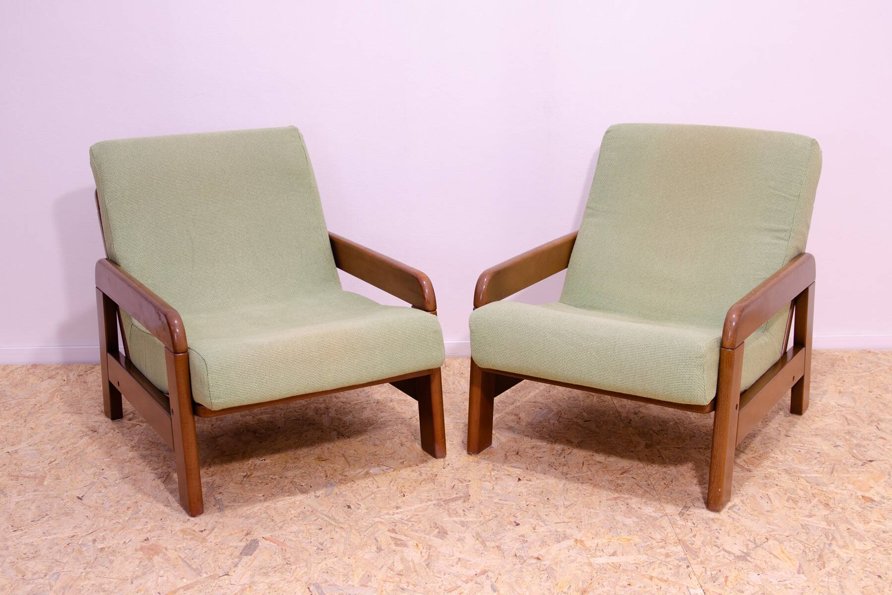 Fauteuils vintage de style scandinave, années 1980, set de 2