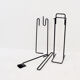 Minimalist black metal fireplace accessory set 'Mace-Line' by Ann Maes - 1970s