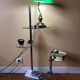 Lampe de notaire banquier en opaline verte