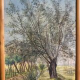 Signed watercolor dated 1894 landscape