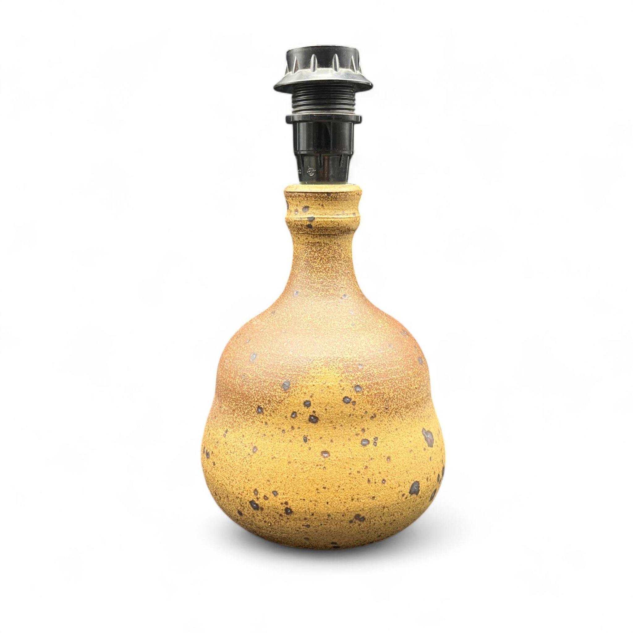Pied de lampe boule en gres pyrite style La borne Tiffoche Deblander