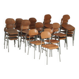 Lot of 24 chairs school chairs industrial style ex Czechoslovakia 1950