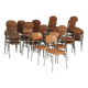 Lot of 24 chairs school chairs industrial style ex Czechoslovakia 1950