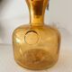 Amber glass carafe with fleur-de-lis decoration – mid 20th century