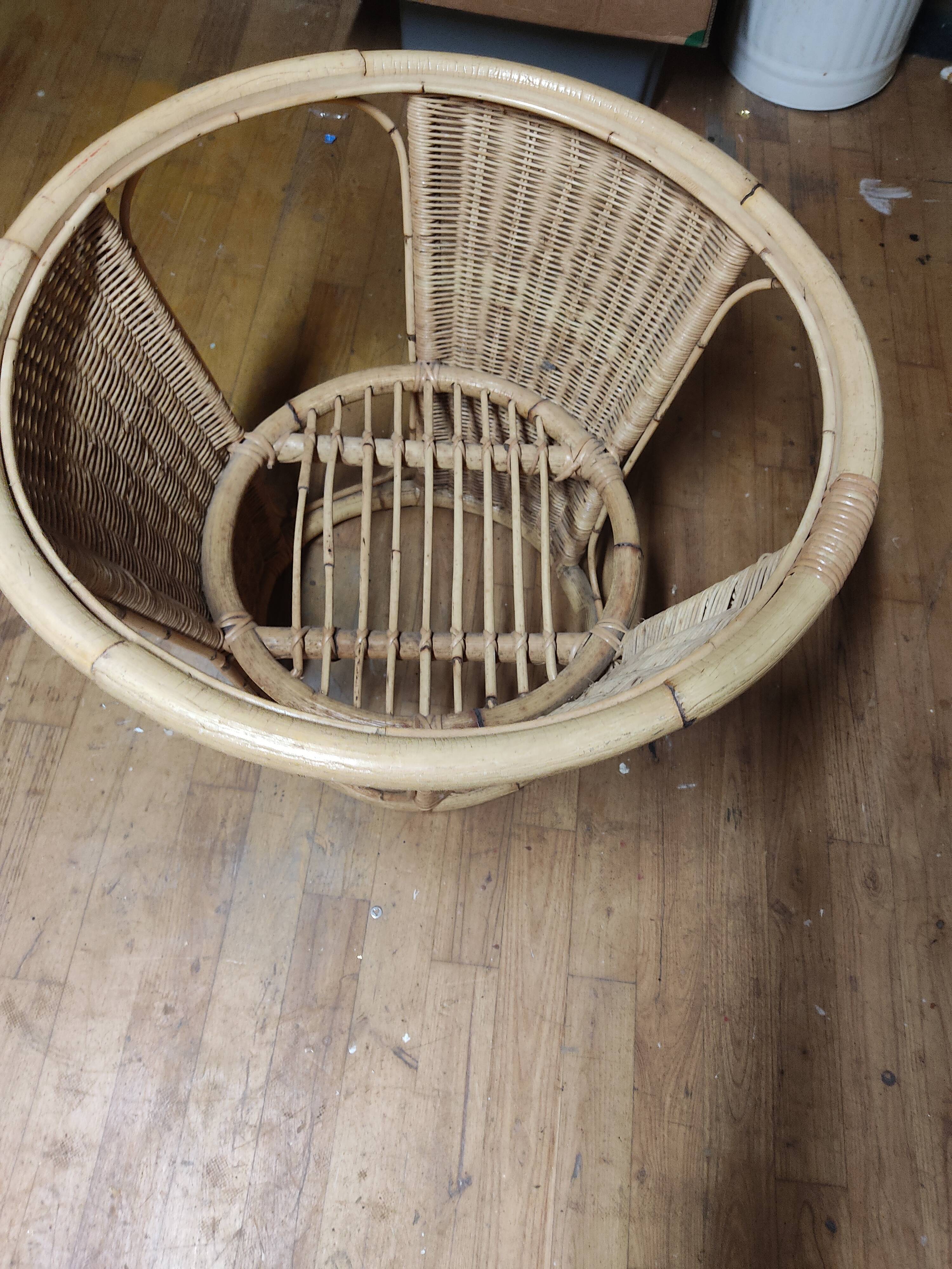 Vintage rattan coffee table