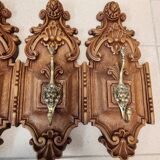 Coat rack, wooden hook