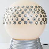 Exceptional plexiglas & plaster ball lamp house arlus 1970 space age 7