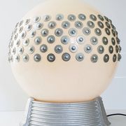 Exceptional plexiglas & plaster ball lamp house arlus 1970 space age 7