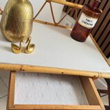 Vintage rattan side table