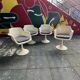 4 fauteuils tulipe pivotants blancs