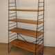 Etagère vintage en métal et chêne, 1960