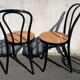 4 chaises bistrot cannées Thonet ZPM Radomsko en bois courbé