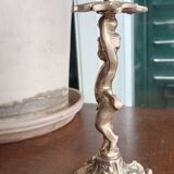Bougeoir en laiton massif Chérubin / Putti